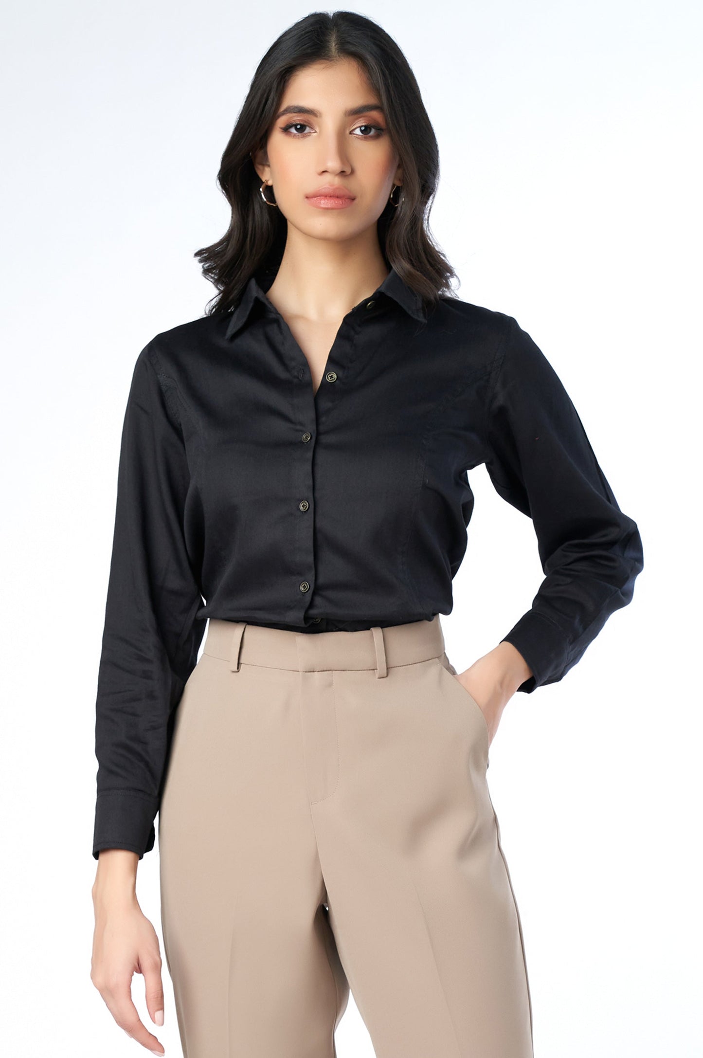 Straight Fit Formal Pants - Coffee