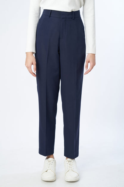Straight Fit Formal Pants - Midnight Blue