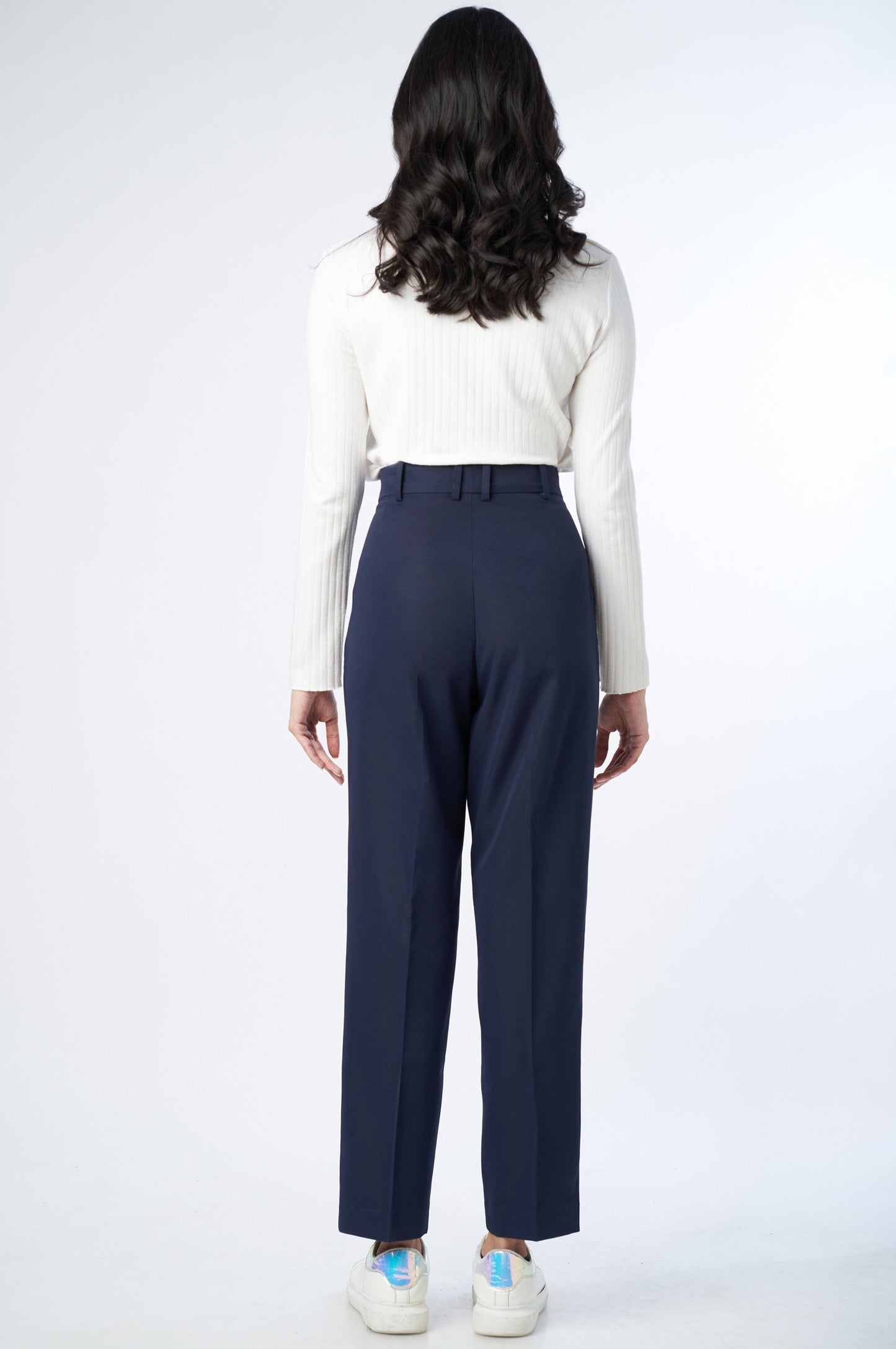 Straight Fit Formal Pants - Midnight Blue