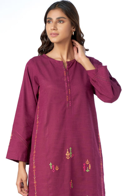 Stitched 1 Piece Embroidered Khaddar Shirt