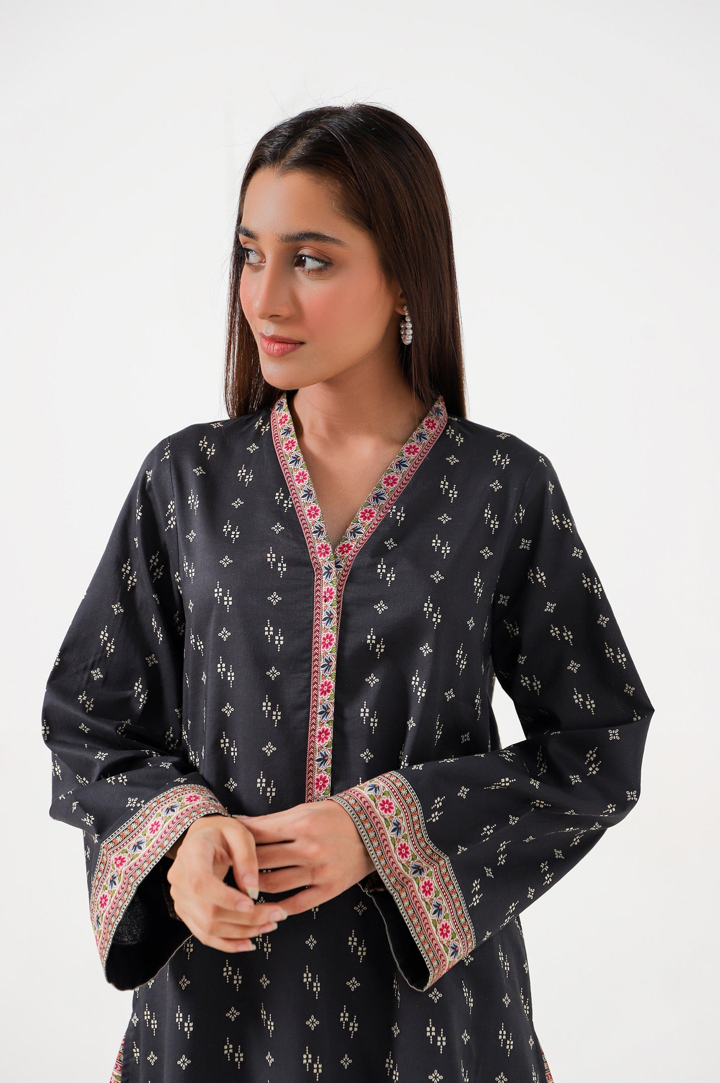 Unstitched 1 Piece Printed Cambric Shirt