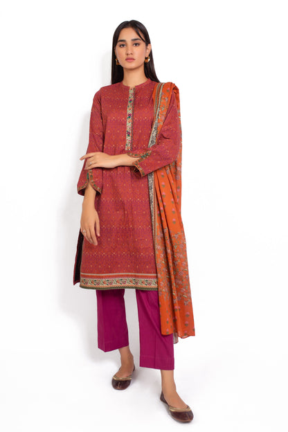 Stitched 2 Piece Printed Khaddar Suit