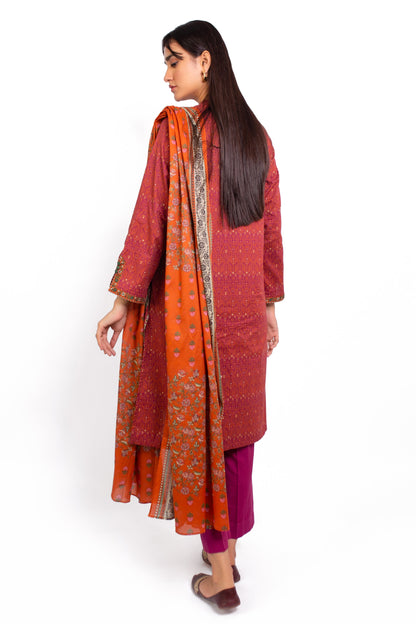 Stitched 2 Piece Printed Khaddar Suit