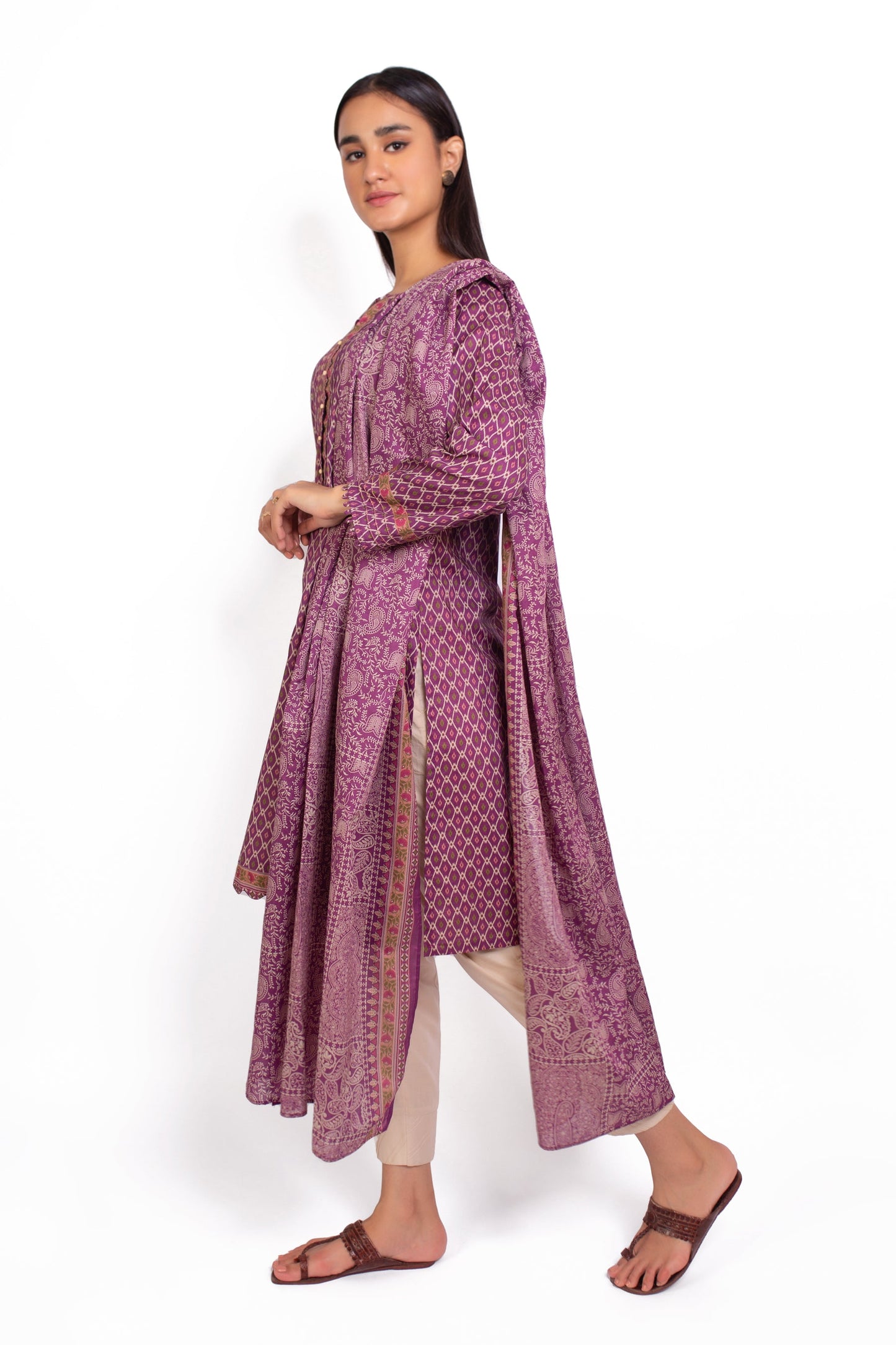 Stitched 2 Piece Printed Khaddar Suit