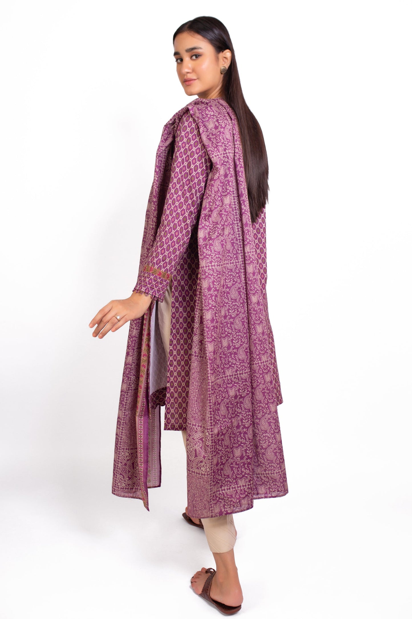 Stitched 2 Piece Printed Khaddar Suit