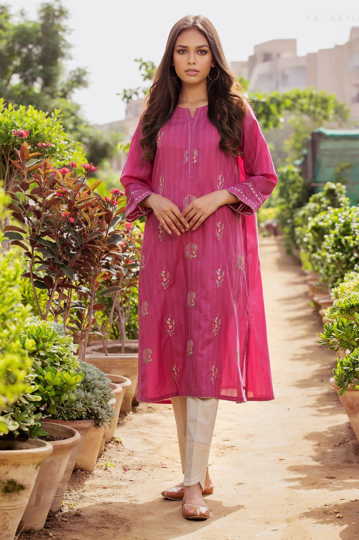 Stitched 1 Piece Embroidered Doria Lawn Shirt