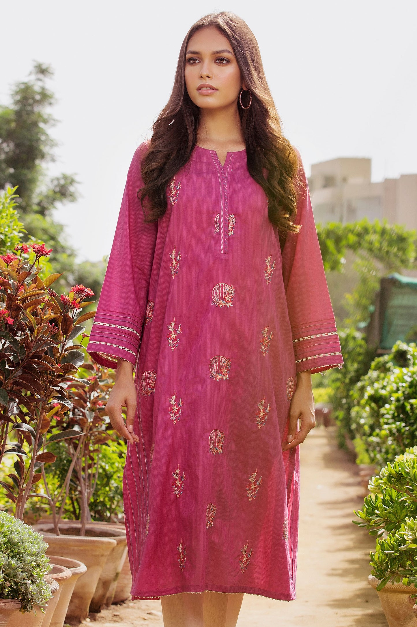 Stitched 1 Piece Embroidered Doria Lawn Shirt