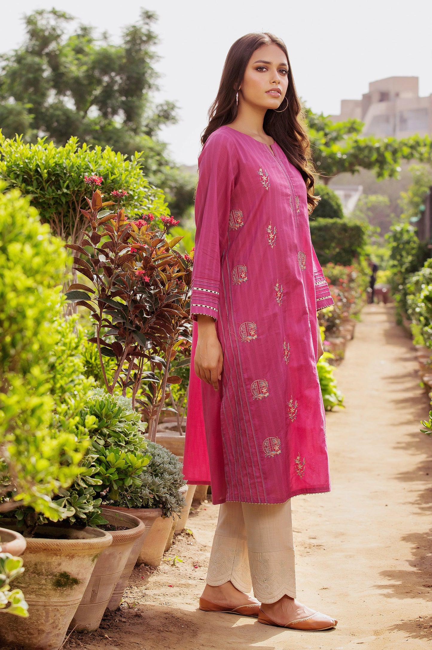 Stitched 1 Piece Embroidered Doria Lawn Shirt