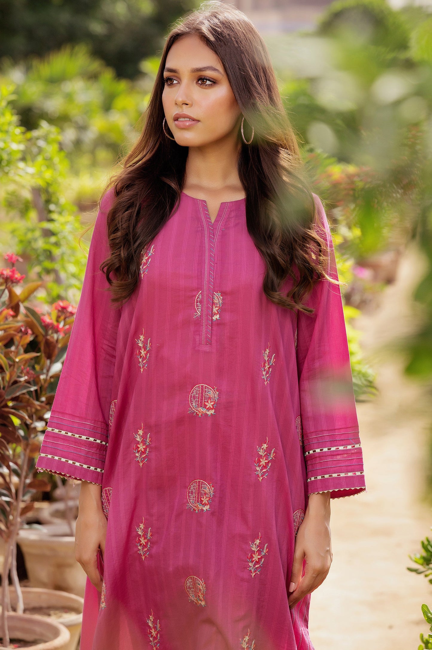 Stitched 1 Piece Embroidered Doria Lawn Shirt