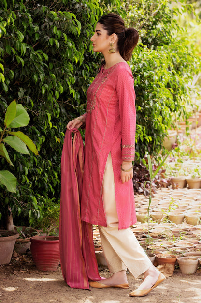 Stitched 2 Piece Embroidered Dobby Suit