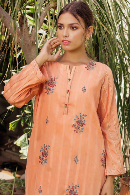 Stitched 1 Piece Embellished Dobby Shirt