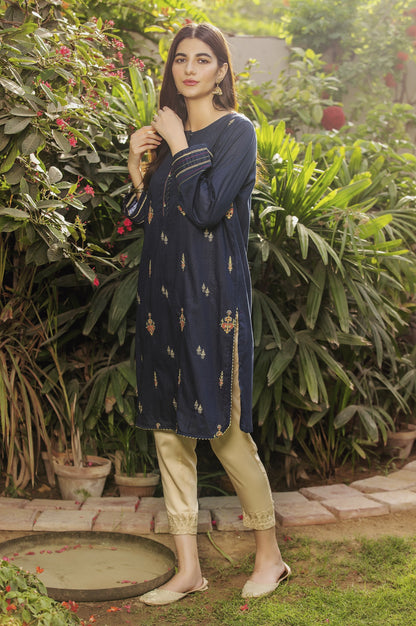 Stitched 1 Piece Embroidered Needle Chikan Shirt