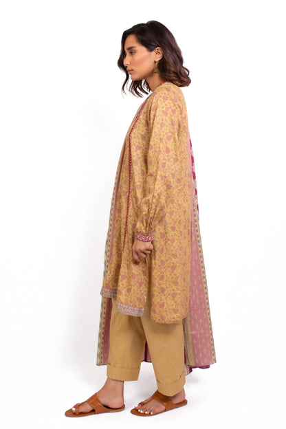 Stitched 3 Piece Embroidered Cottel Suit