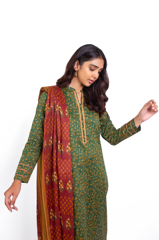 Stitched 2 Piece Printed Cottel Suit