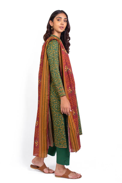 Stitched 2 Piece Printed Cottel Suit