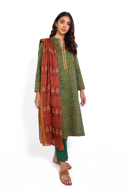 Stitched 2 Piece Printed Cottel Suit