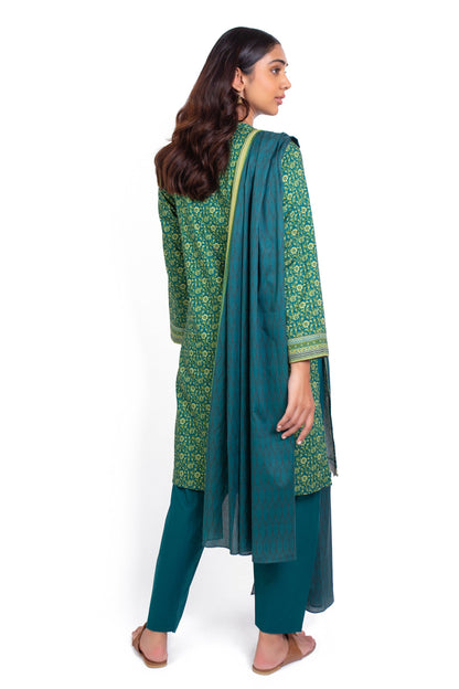 Stitched 3 Piece Embroidered Cottel Suit