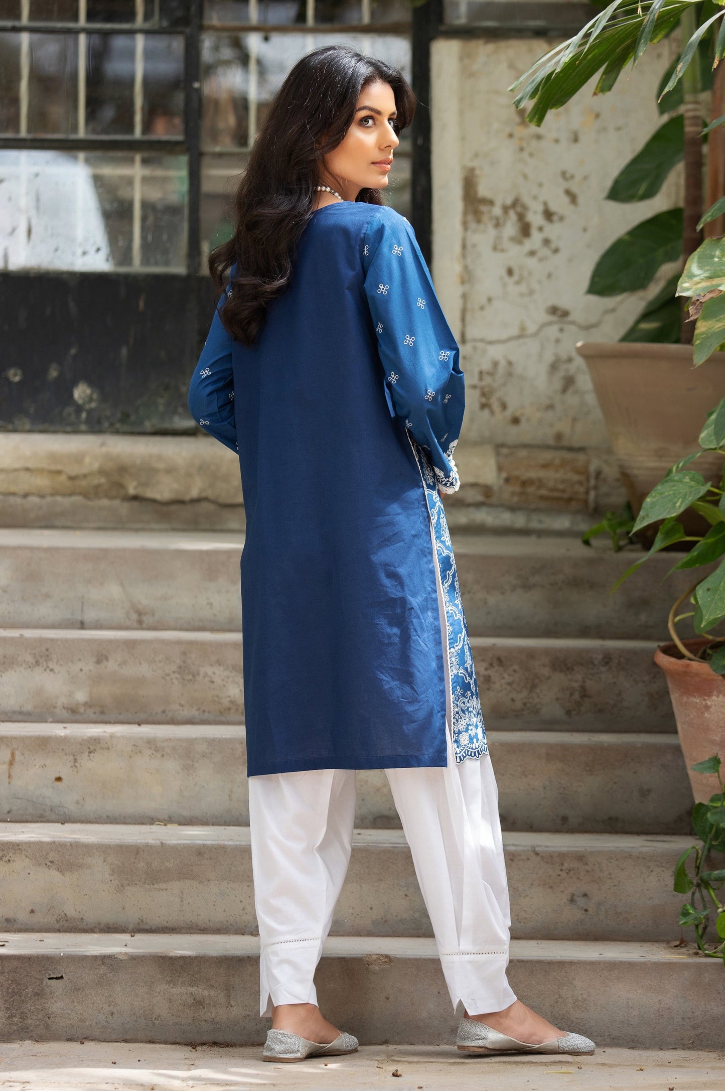 Stitched 1 Piece Chikankari Cambric Shirt