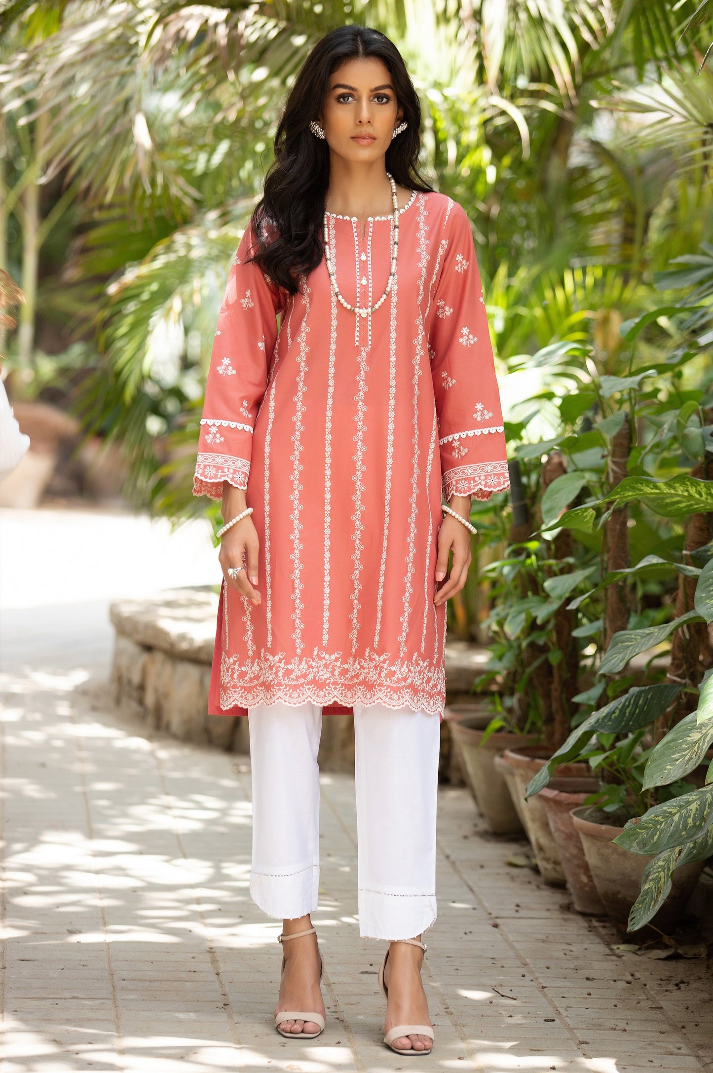 Stitched 1 Piece Chikankari Cambric Shirt
