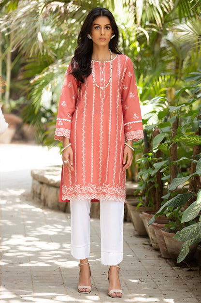 Stitched 1 Piece Chikankari Cambric Shirt