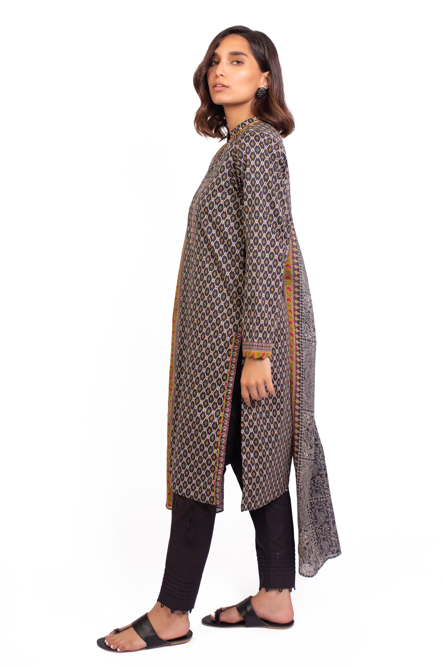 Stitched 2 Piece Printed Khaddar Suit