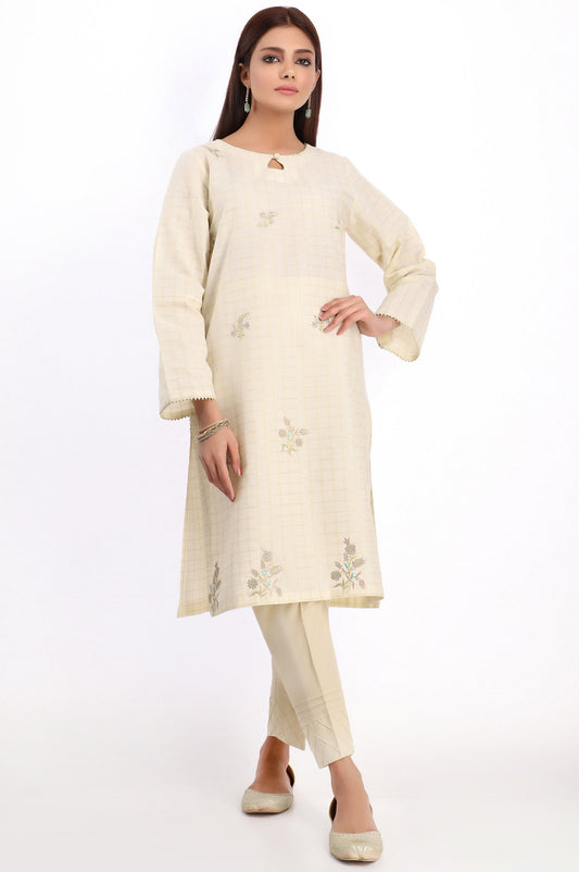 Stitched 1 Piece Embroidered Zari Lawn Shirt