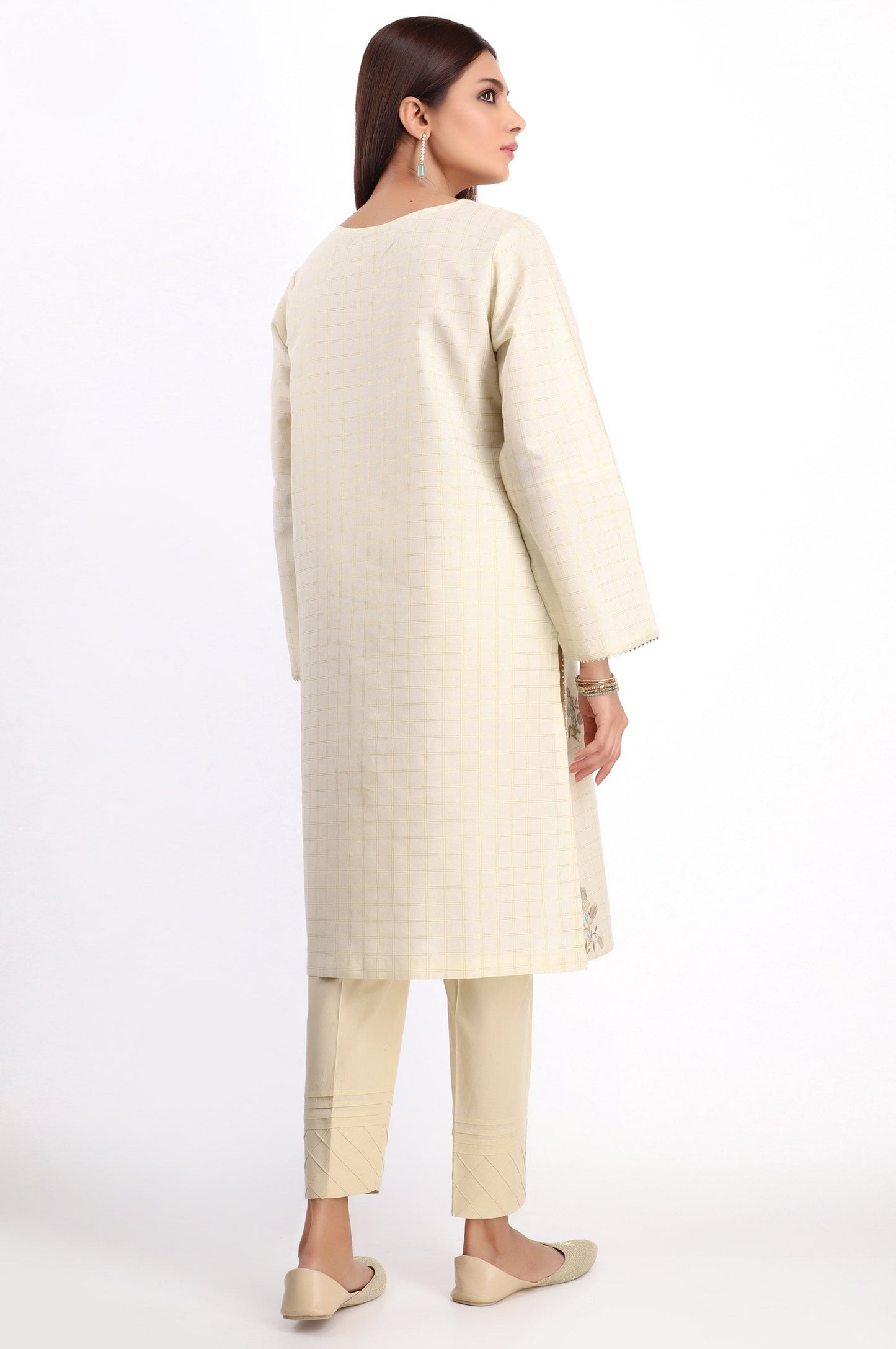 Stitched 1 Piece Embroidered Zari Lawn Shirt