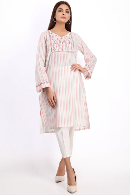 Stitched 1 Piece Embroidered Yarn Dyed Shirt