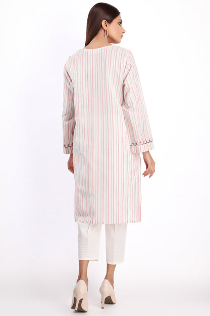 Stitched 1 Piece Embroidered Yarn Dyed Shirt