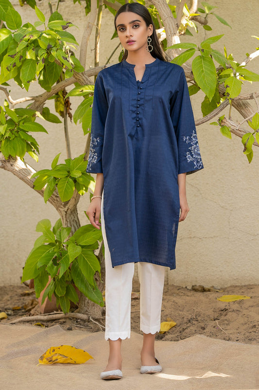 Stitched 1 Piece Embroidered Jacquard Shirt