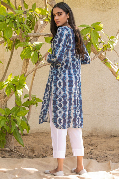 Stitched 1 Piece Printed Raw Silk Shirt