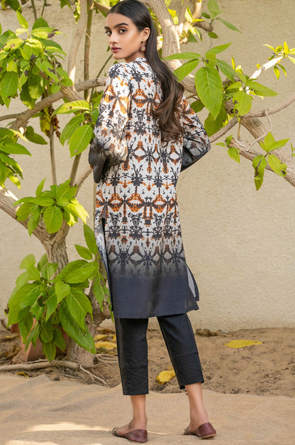 Stitched 1 Piece Printed Raw Silk Shirt