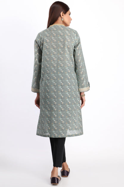 Stitched 1 Piece Digital Printed Shirt - Black