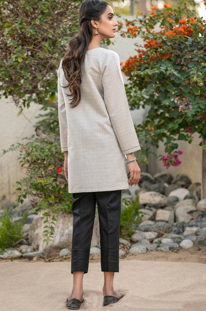 Stitched 1 Piece Embroidered Jacquard Shirt