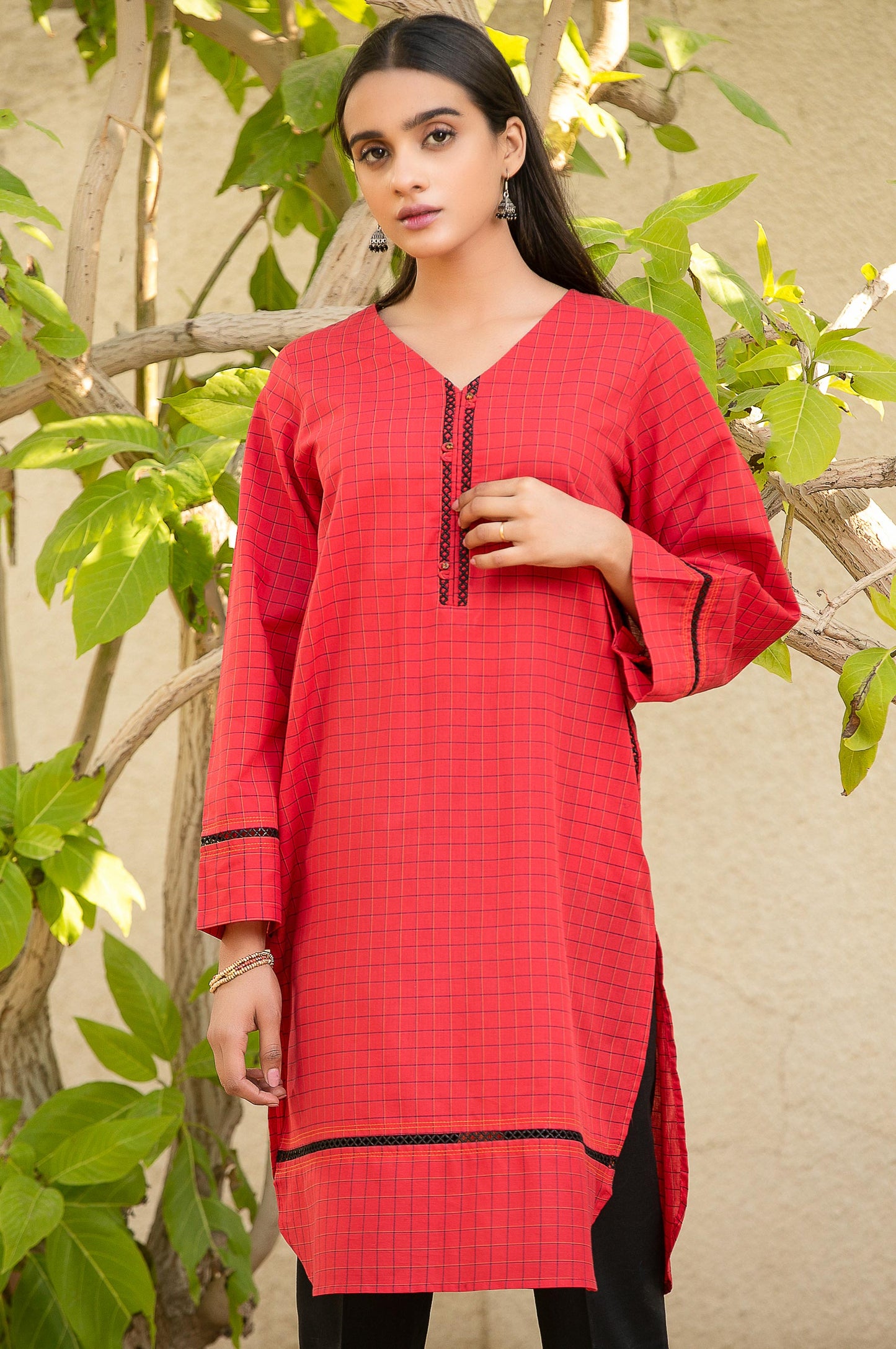 Stitched 1 Piece Embellished Shirt