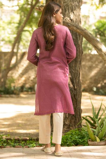 Stitched 1 Piece Embellished Shirt - Fuchsia