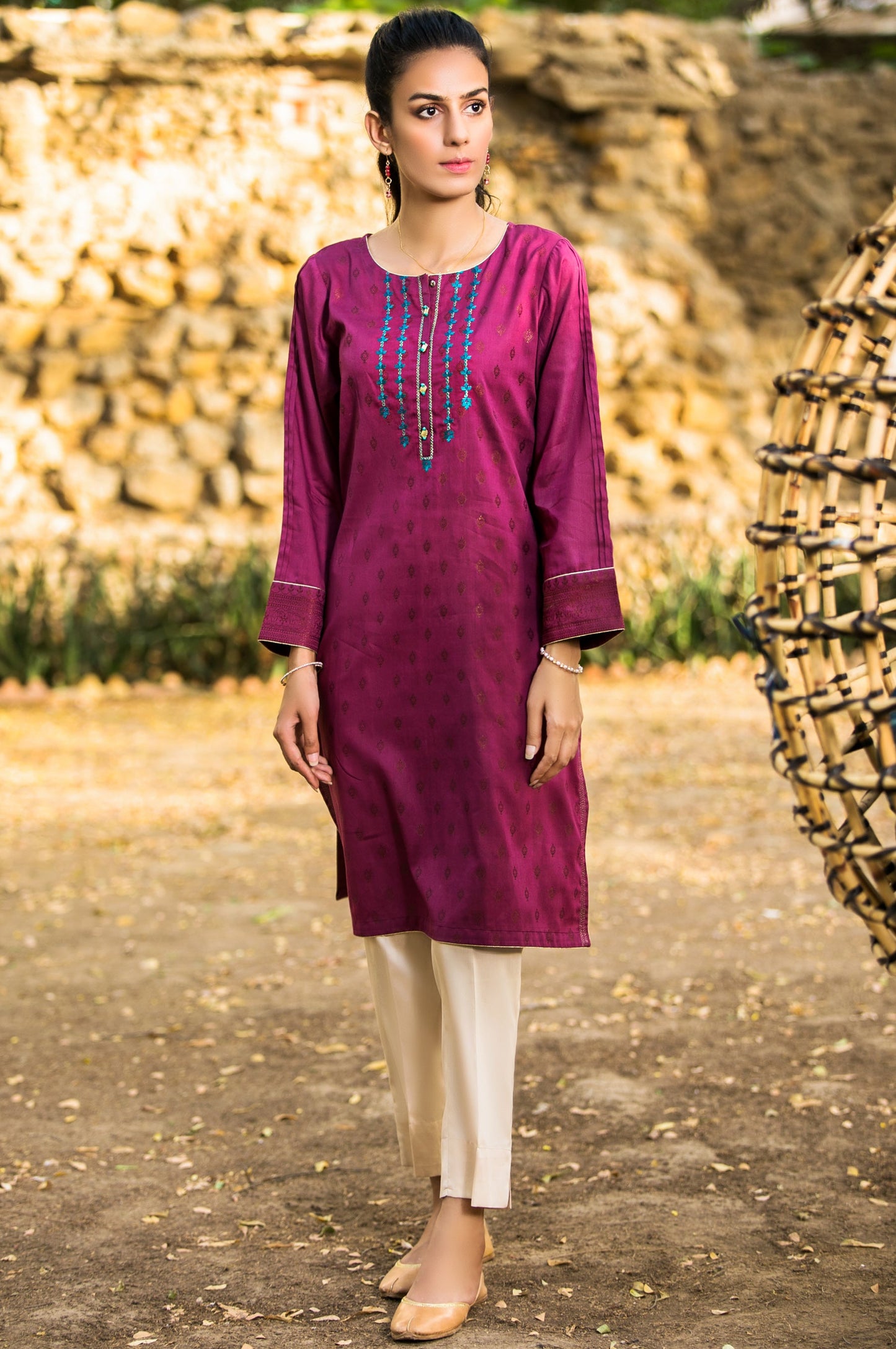 Stitched 1 Piece Embroidered Shirt