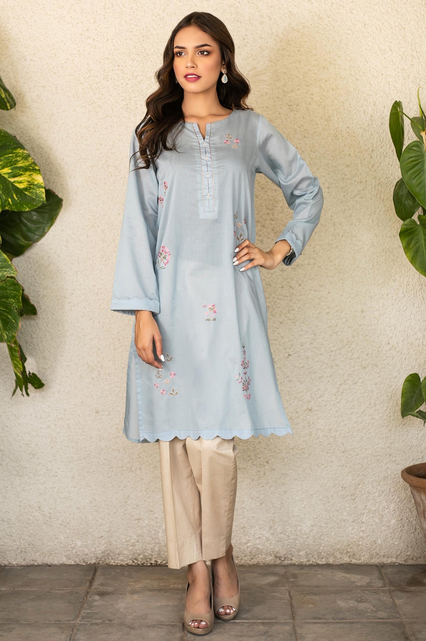 Stitched 1 Piece Embroidered Shirt