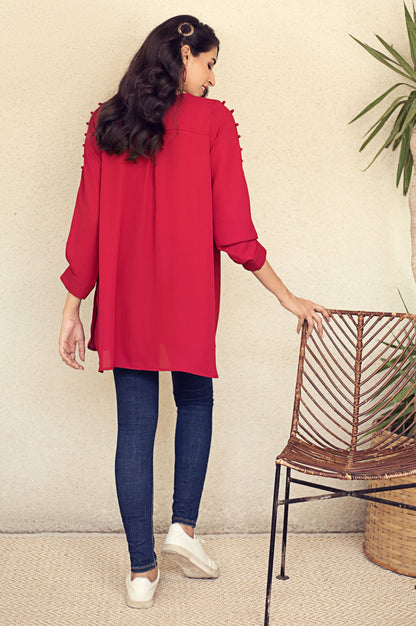 Stitched 1 Piece Embellished Shirt