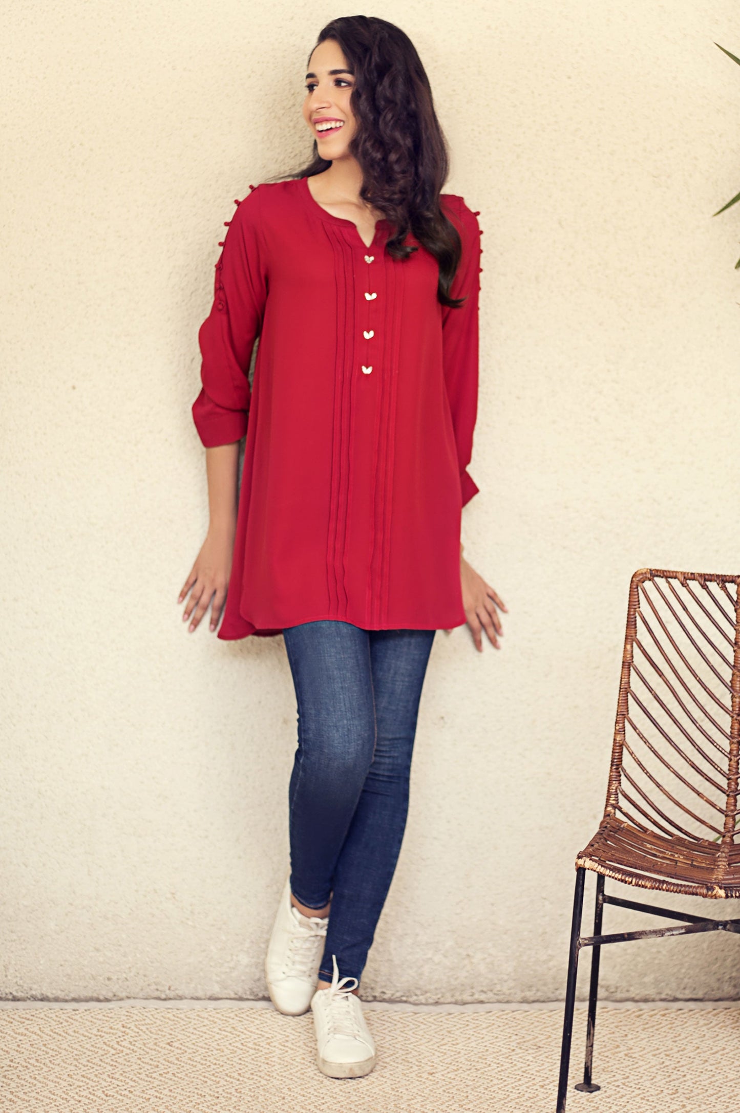 Stitched 1 Piece Embellished Shirt