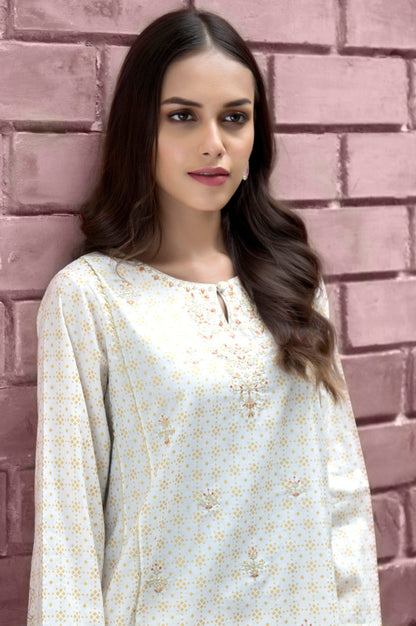 Stitched 1 Piece Embroidered Gold Past Shirt