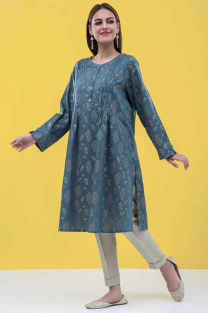 Stitched 1 Piece Embellished Jacquard Shirt