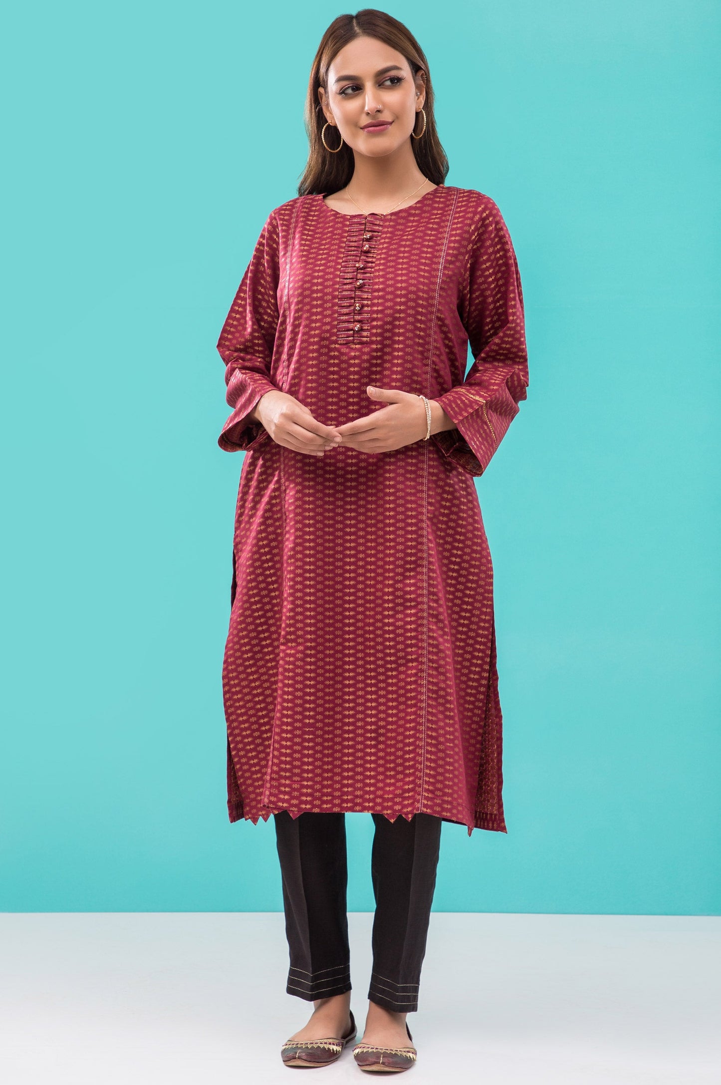 Stitched 1 Piece Embellished Shirt