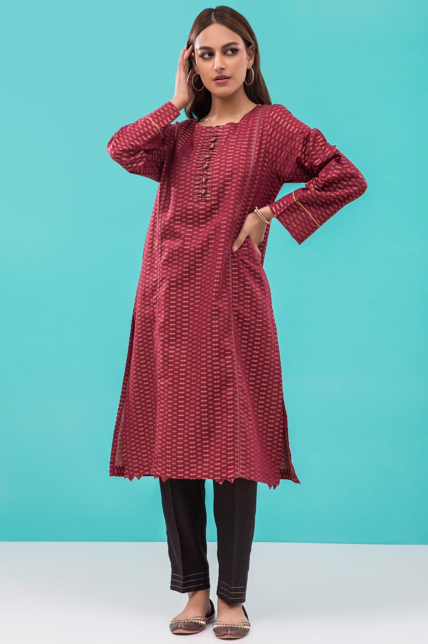 Stitched 1 Piece Embellished Shirt