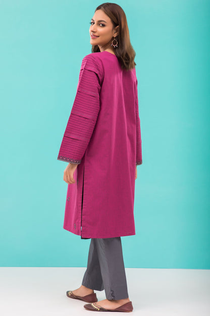 Stitched 1 Piece Embroidered Yarn Dyed Shirt