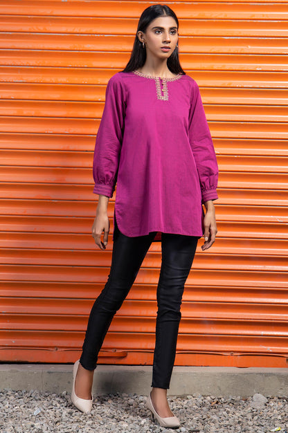 Stitched 1 Piece Embroidered Yarn Dyed Shirt