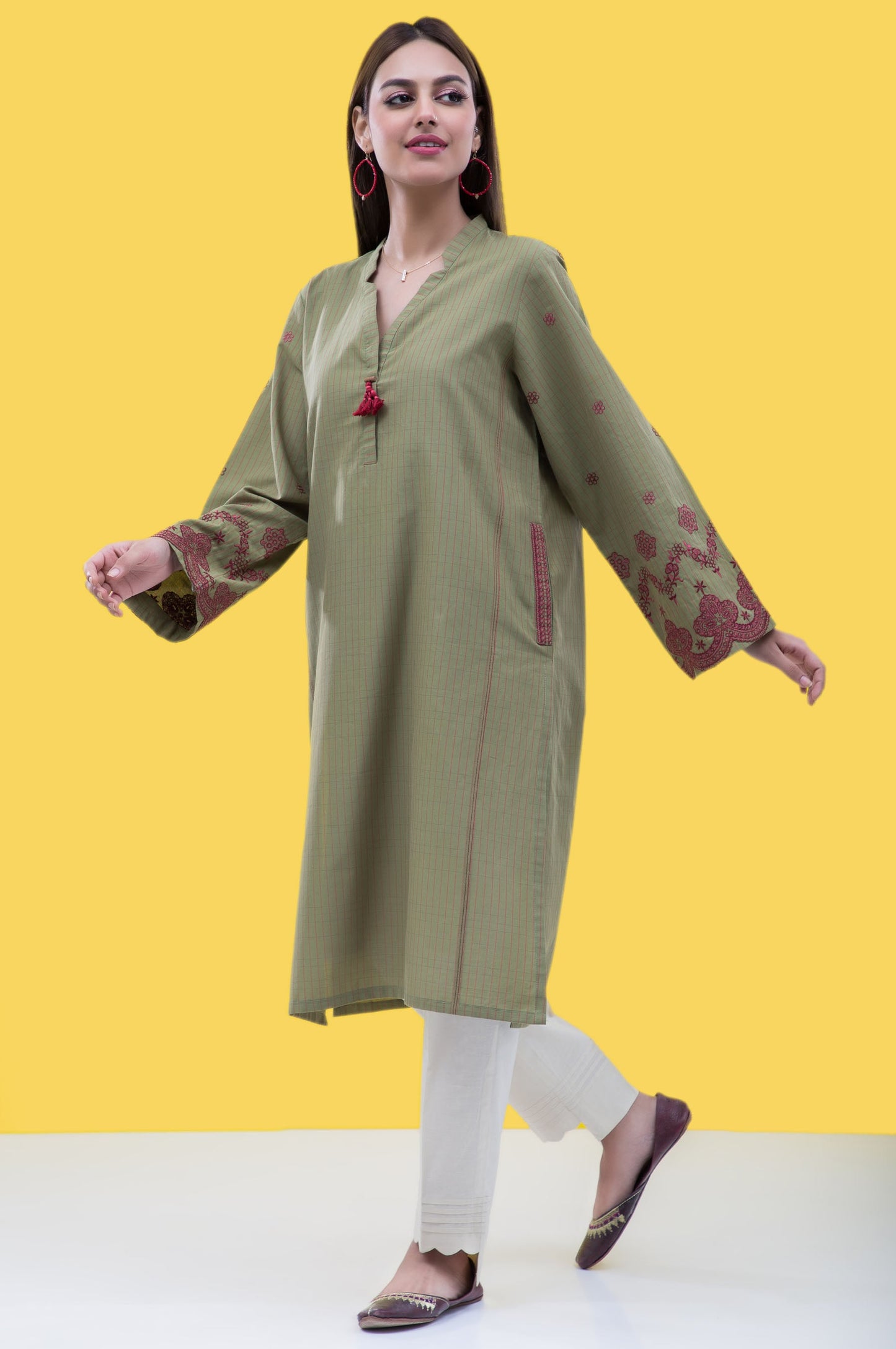 Stitched 1 Piece Embroidered Shirt