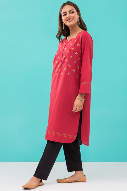 Stitched 1 Piece Embroidered Yarn Dyed Shirt