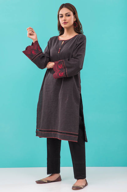 Stitched 1 Piece Embroidered Yarn Dyed Shirt