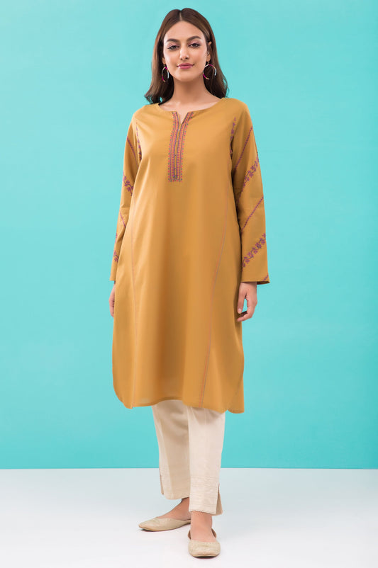 Stitched 1 Piece Embroidered Yarn Dyed Shirt